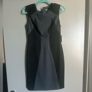 CALVIN KLEIN faux suede dress